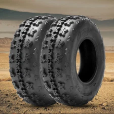 Set 2 21X7-10 ATV Tires 4Ply Heavy Duty 21X7X10 Sport Quad Racing Tubeless Tire