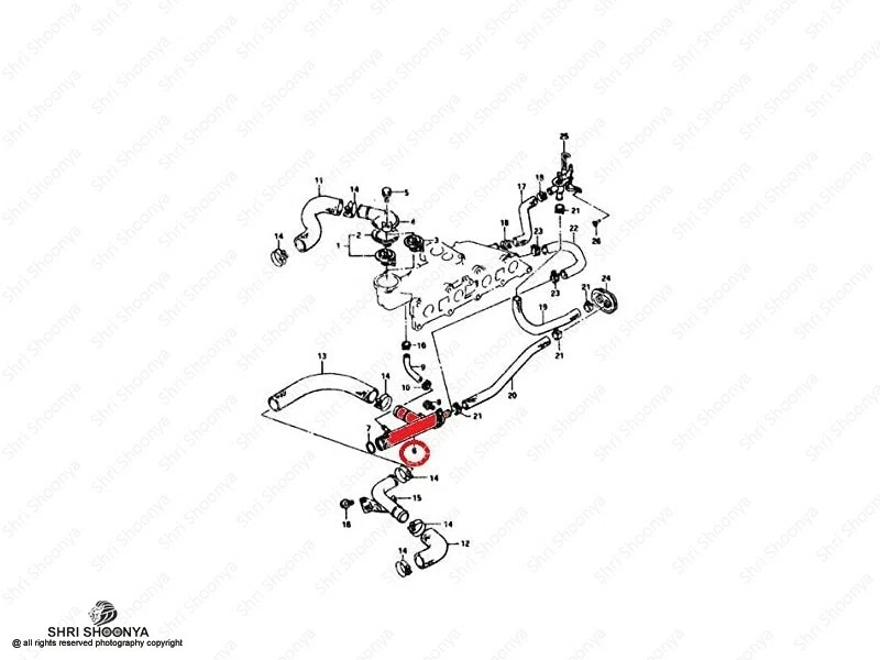 1755083X50 Genuine Suzuki PIPE, WATER INLET 17550-83X50 - Image 3 of 3