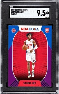 2020-21 Panini Hoops #237 Saddiq Bey Rookie PURPLE SGC 9.5 MINT+ RC