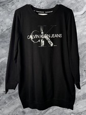 Calvin Klein Jeans Sweat Shirt L/S Crew Neck Size Large, Cotton/Polyester Mix