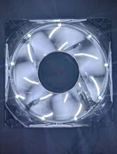 Enermax 80mm x 25mm Twister Bearing White LED Computer Case 3-pin Fan Temp Ctrl