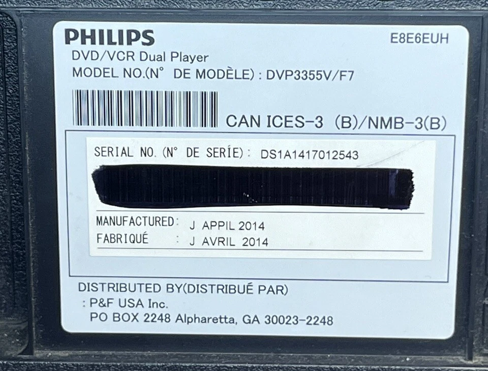 Philips DVP3355V/F7 DVD VCR VHS 4 Head Combo Player with AV Cables TESTED - Image 4 of 4