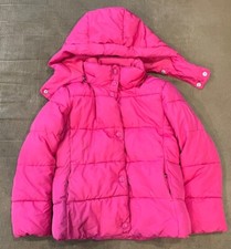 Gap Girls Kids Cold Control Max Puffer Jacket Detachable Hood Size S Pink