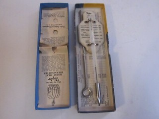 VINTAGE TAYLOR ENAMEL ROAST BEEF AND POULTRY THERMOMETER WITH ORIGINAL BOX