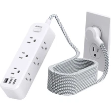 12-in-1 Extension Cord Power Strip Surge Protector with 9 Outlets 3 USB Ports