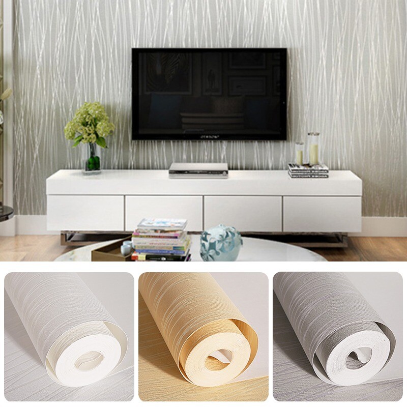 10M Wood Slat Panelling Wallpaper 3D Wooden Panel Faux Effect Stripes