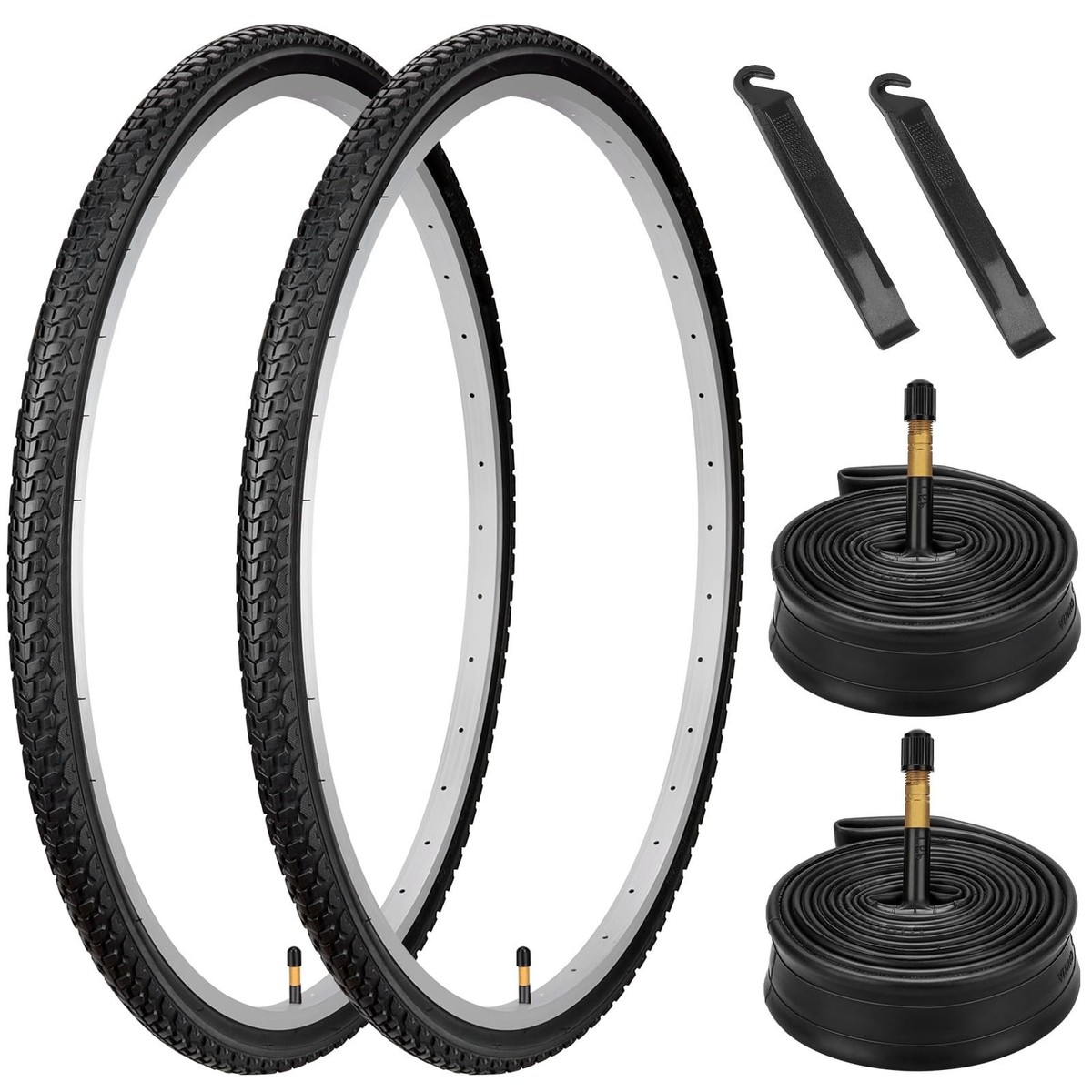 700C Bike Tires 700x38C (38-622) and 700C Bike Tubes Schrader