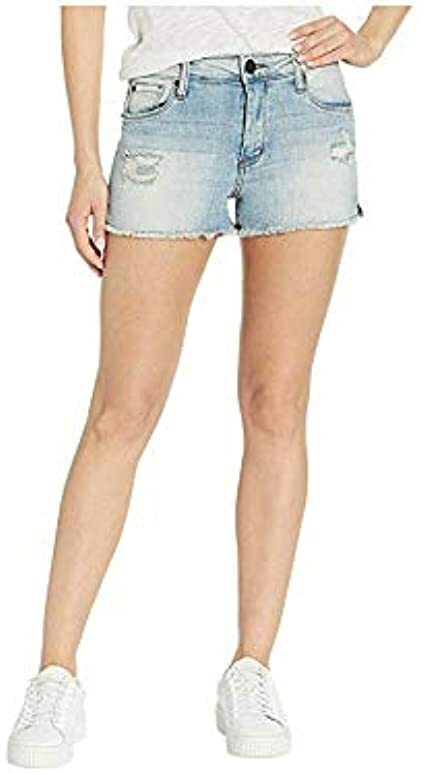 STS Blue DENIM Aubrey Womens Hi-Rise Side Slit Shorts North Millrich Size 32