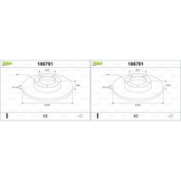 2X Valeo 240Mm Bremsscheiben Hinten Passend FüR Opel Corsa Tigra | 186791