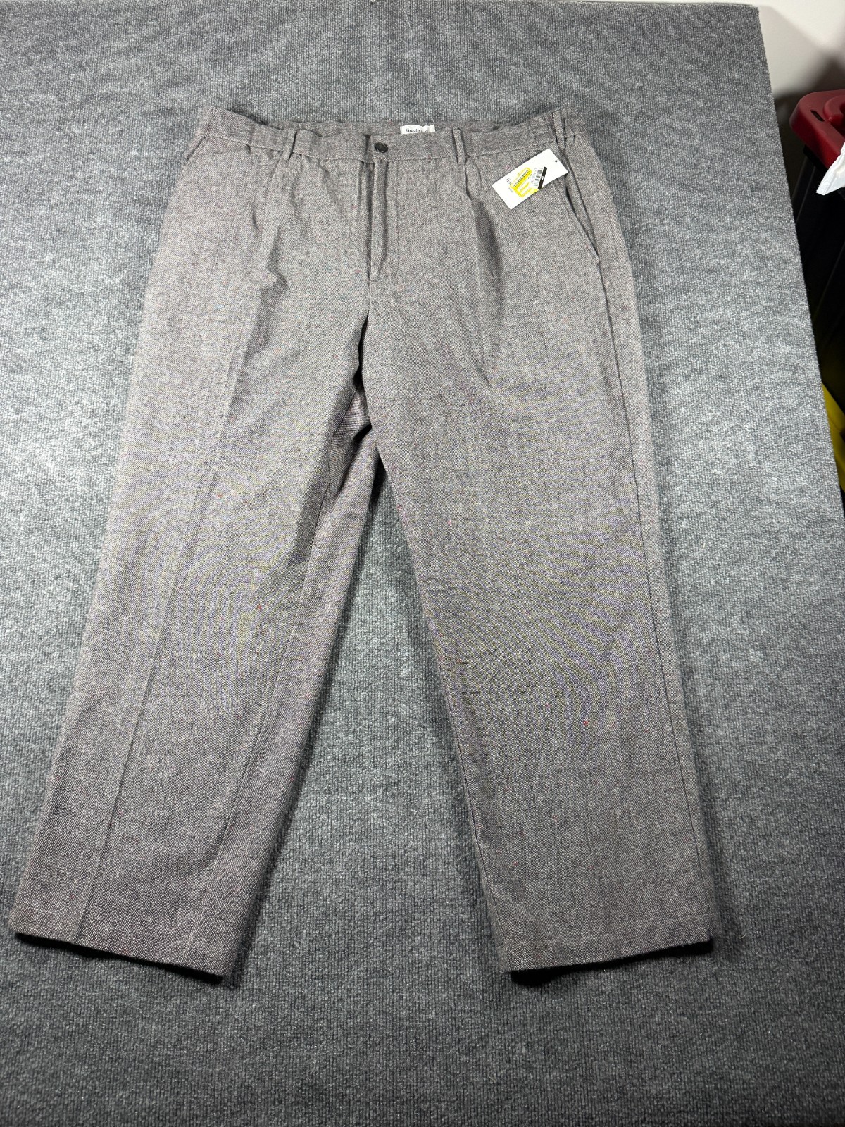 Goodfellow & Co Mens Relaxed Leg Grey Tweed Pleated Trousers XXL NWT