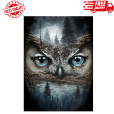 Diamond Painting Kits for Adults, Owl 5D DIY Diamond Art Kits Full Drill Diam...