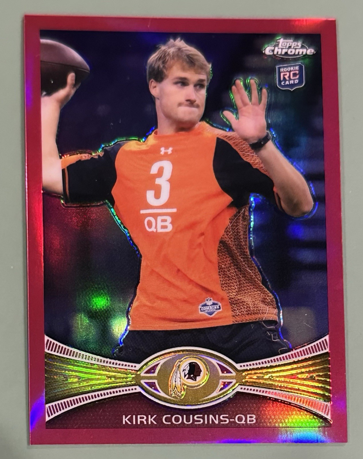 2012 Topps Chrome - Kirk Cousins #146 Pink Refractor (RC) /399