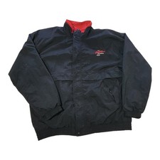 Vintage Chevy The Heartbeat Of America Black Bomber Jacket Shop Adult XL