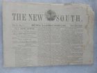 SOUTH CAROLINA PORT ROYAL OCTOBER 1863 THE NEW SOUTH UNION NORTHERN NEWSPAPER