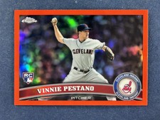 2011 Topps Chrome Orange Refractor #201 Vinnie Pestano Indians