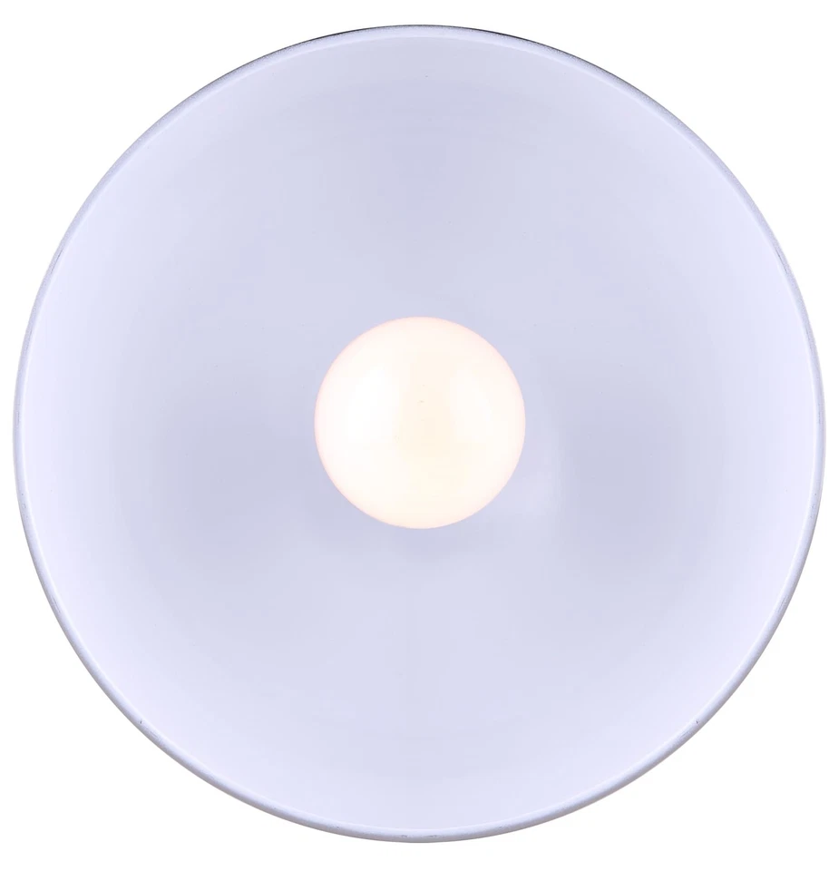 IPL222B01BN Polo 1 Luz 9" Varilla Colgante, Níquel Cepillado con Pintado Blanco En... Foto 4 de 4