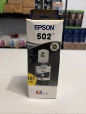 EPSON 502 Ink Bottle Exp 2025  127ml  Black - Genuine Sealed 