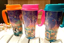 Set of 3 Disney World Whirley Drink Works Refillable Mugs 16oz Character Kingdom