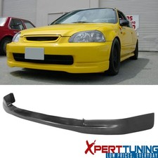 Fits 96-98 Honda Civic Type Ctr Front Bumper Lip Spoiler Pu Unpainted Black