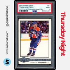 2015 UPPER DECK #R-1 CONNOR MCDAVID O-PEE-CHEE GLOSSY ROOKIES RC ROOKIE PSA 9
