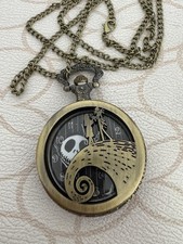 Tim Burton's The Nightmare Before Christmas  - Vintage Pocket Watch with Chain