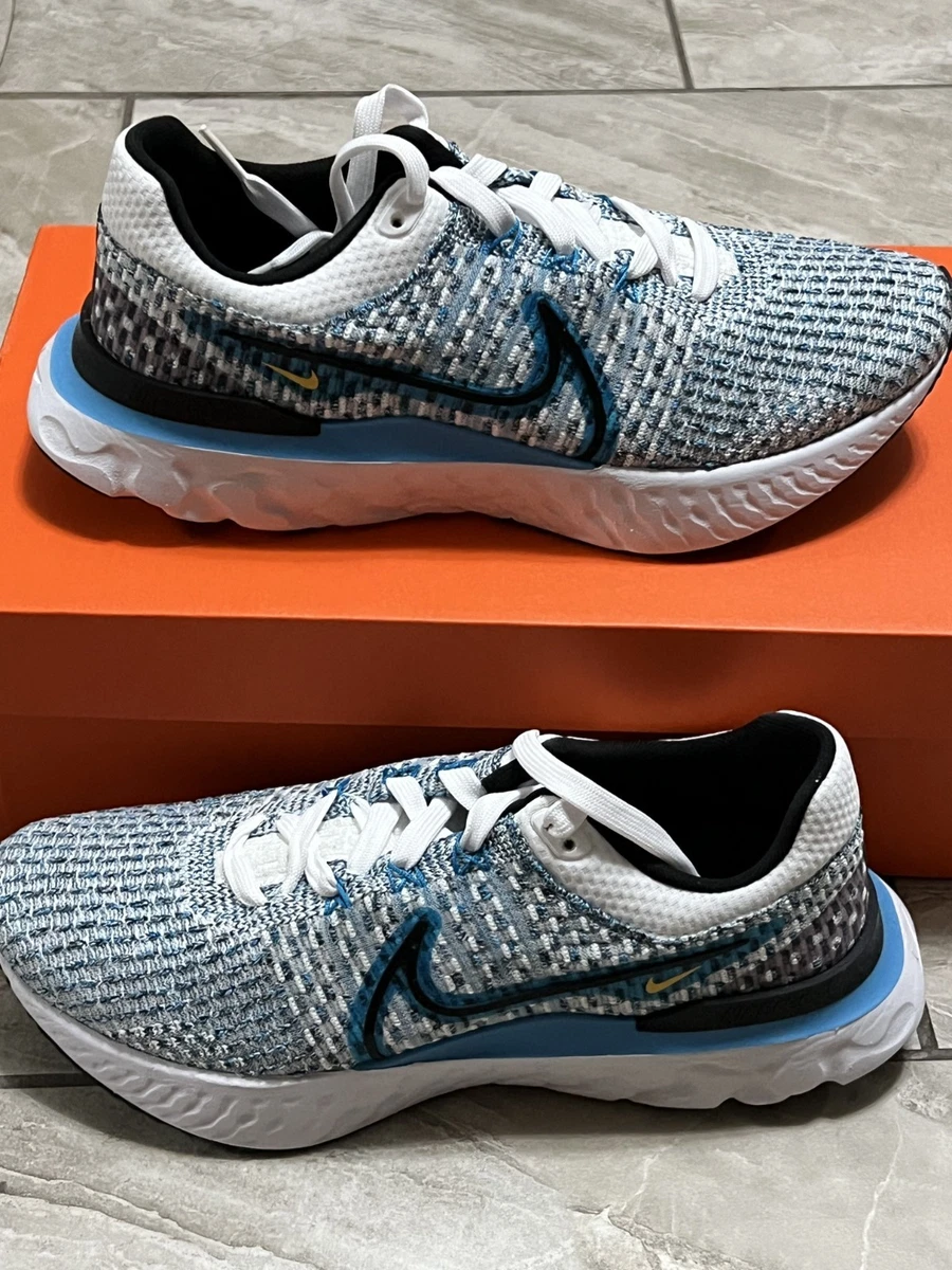 Preços baixos em Nike React Infinity Run Flyknit 3 White Blue
