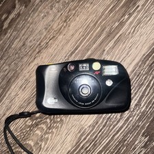 Konica Minolta Black Freedom Action Zoom 35mm Point  Shoot Film Camera