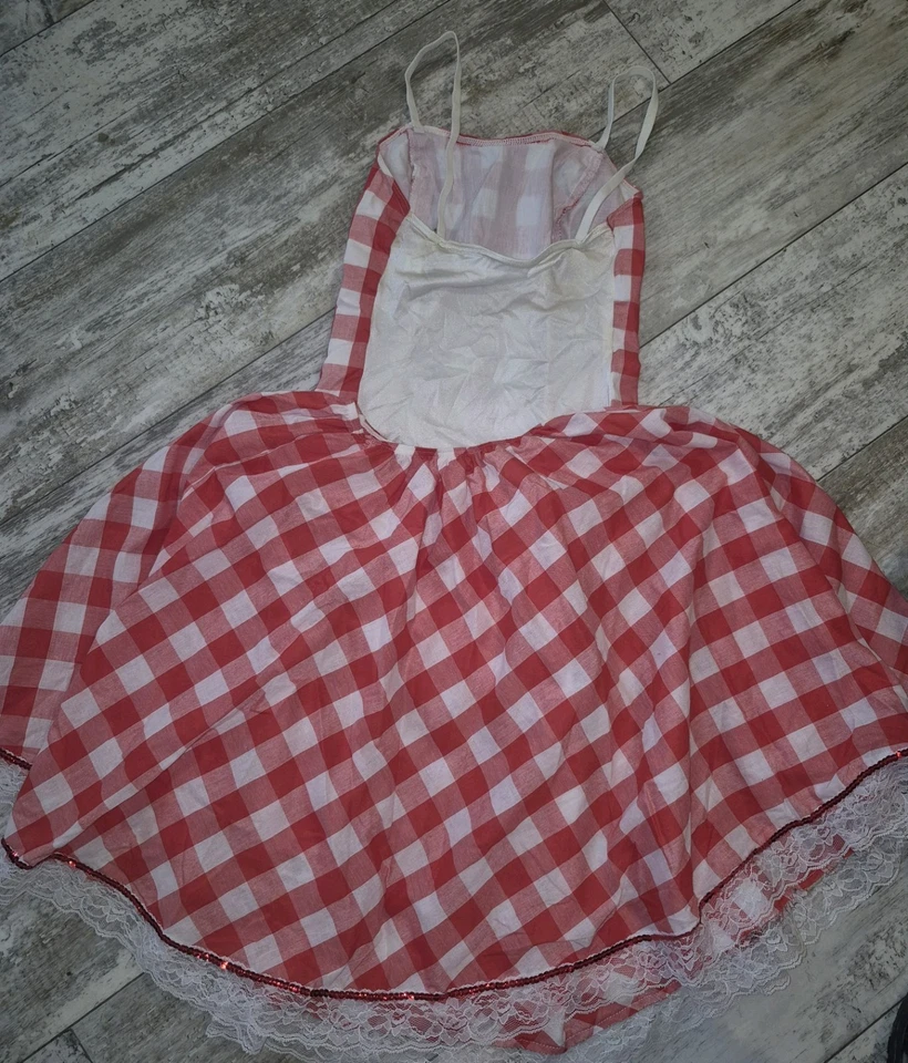 De Colección Leo's Ropa de Baile Rojo y Blanco 2 Piezas Talla 12A Conjunto Foto 2 de 4