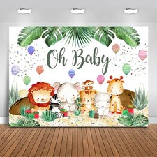 Woodland Baby Shower Backdrop Oh Baby Animal Newborn Photo Background Studio