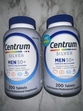 2 Pack Centrum Silver Men 50 Multivitamin 200 Tablets Each Exp 04/2027