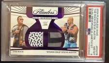 2024 Panini Flawless The Rock Stone Cold Steve Austin Dual Memorabillia /8 PSA 8