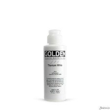 Golden Fluid Acrylic Paint Titanium White 118ml 4oz Bottle For Artists