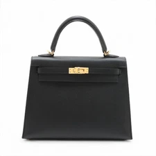 Hermès Kelly 25 Serie Veau Epsom Black Gold Metal Fittings U: 2022