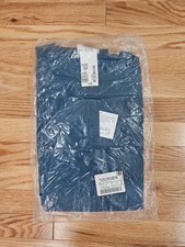 Landau Women's Turquoise Scrub Jacket L Long Sleeve Medical Nursing Snap Front