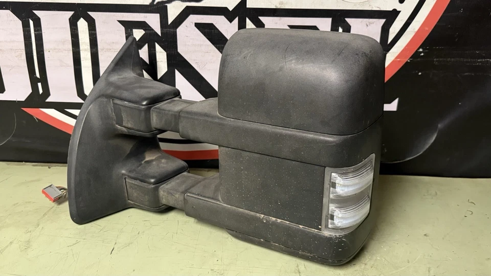 2008-2016 FORD F350 SD LEFT DOOR MIRROR POWER DUAL ARMS HEATED 9C34-17682-C OEM - Image 3 of 3