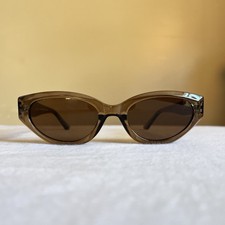 Oval Sunglasses Women 90s Style - Small Oval Sunglasses Skinny Shades - Used 