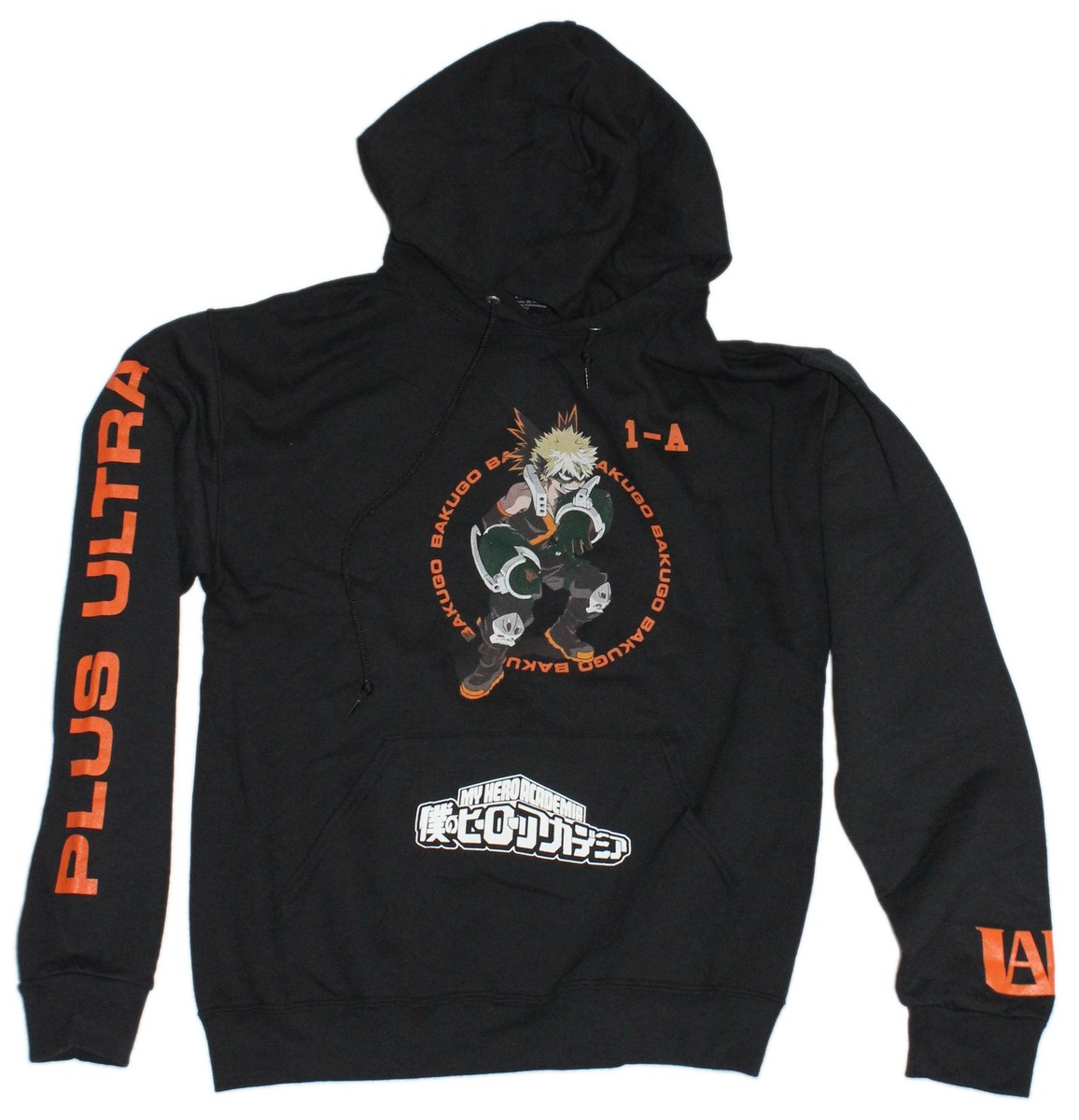 Black My Hero Academia Hoodie Ft Katsuki Bakugo, UA and Plus Ultra
