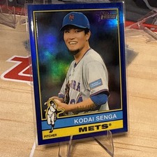 2025 Topps Heritage High Number - Kodai Senga #708 Chrome Blue Border /150