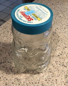 Lot of 3 Skippy Peanut Butter Jars. 2@ 48 Oz Bear And 1 @36oz Beaver