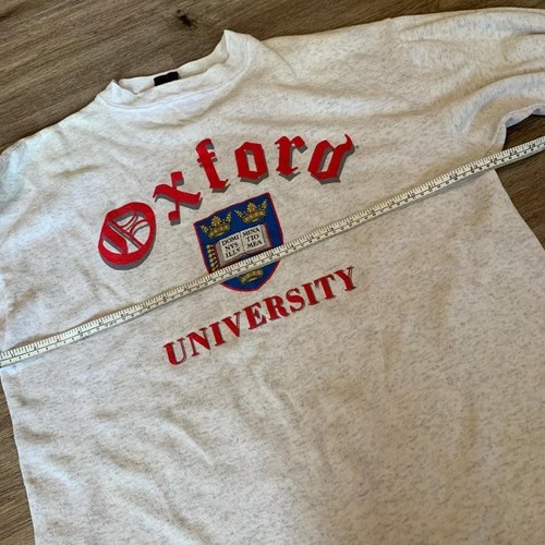 Vintage 80s Oxford University Nightshirt Oversized Tunic Heather Grey - Medium image 5