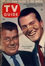 1957 TV Guide March 9-15 Pat Boone; Lily Pons; James Arness; Jim Bowie; New York