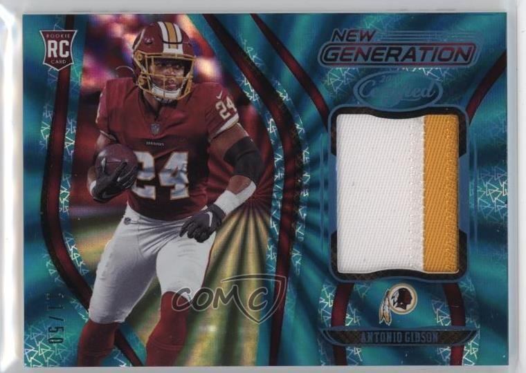 2020 Certified FOTL Teal 11/50 Antonio Gibson #30 Rookie RC 02wb