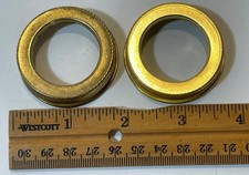 2 Oil Lamp Collar Screw on #2 Kerosene Burner Light Brass Part Lot Of 2
