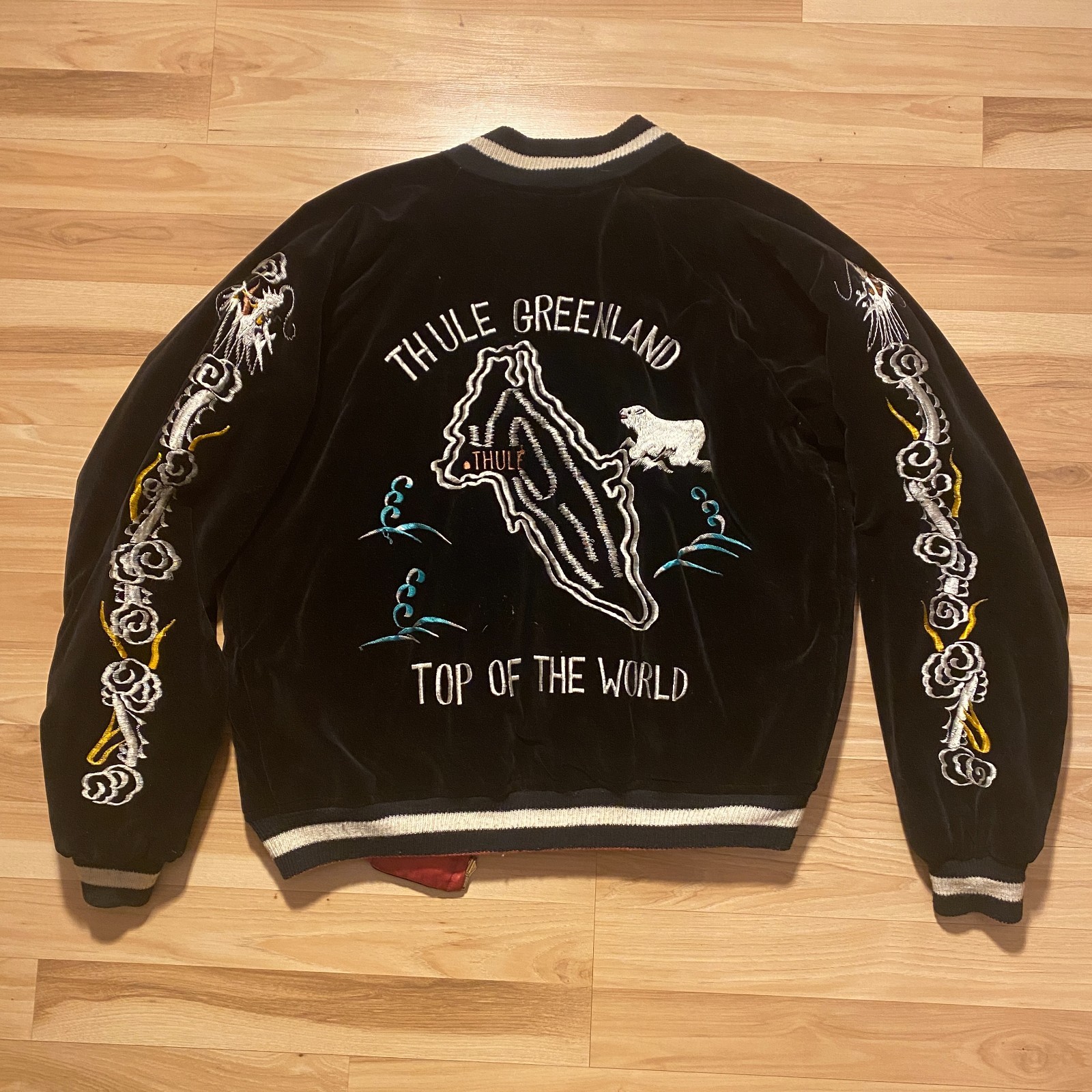 ジャケット・アウター 50s souvenir jacket THULE GREENLAND Vintage 1950s Thule Greenland Japanese Souvenir Jacke… - Gem