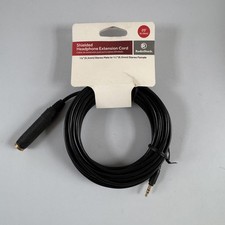 RadioShack Shielded Headphone Extension Cord 20ft 3.5mm Male to 1/4" 6.3mm