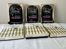 Vintage National  s Guaranteed Hosiery 8 Pair Neutral Beige Asst. Sizes B, C, 1X