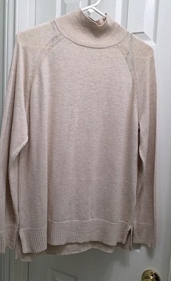 H&M Basics Turtleneck Sweater Small Tan. Some Ribbing.
