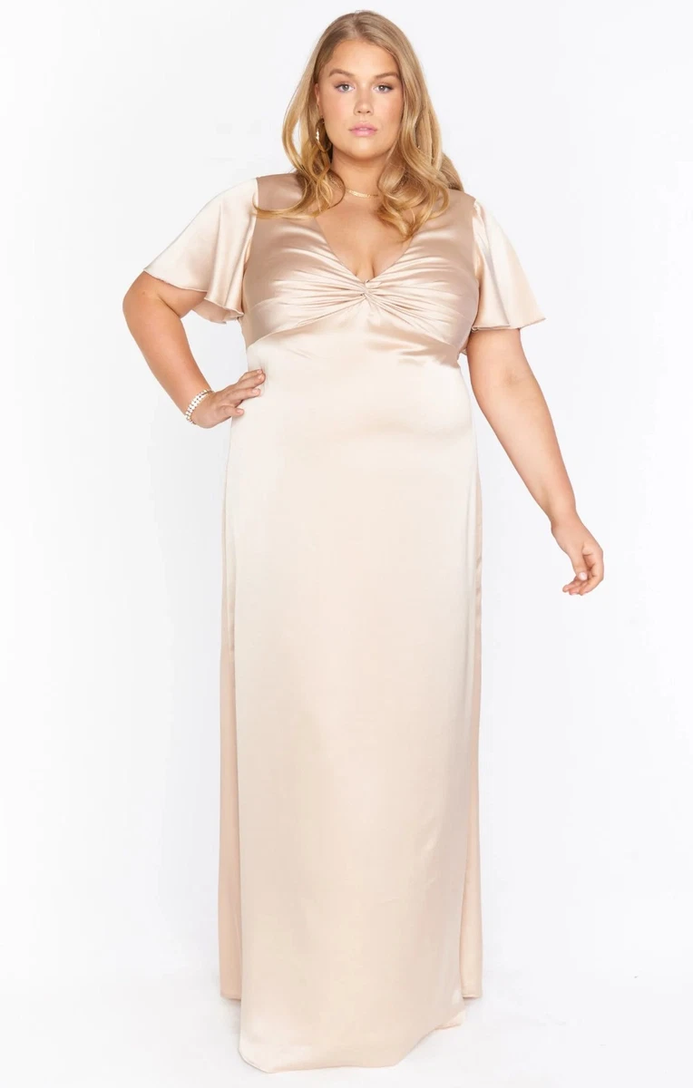 champagne satin dress products for sale | eBay
