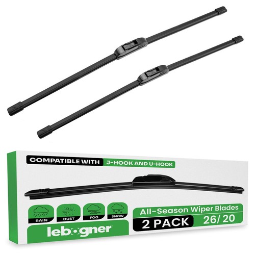 Wiper Blades 26 Inch + 20 Inch Pack of 2 All-Seasons Automotive Windshield Wi...
