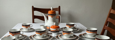 Original Vintage Eschenbach 1970er Jahre Kaffeeservice 6 Personen